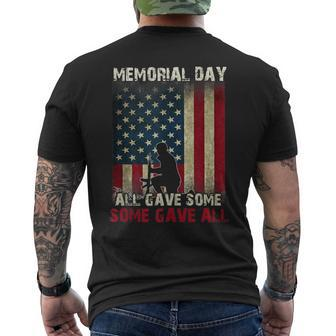 All Gave Some Some Gave All Veteran & Memorial's Day Men's T-shirt Back Print - Monsterry CA