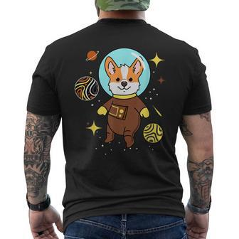 Gay Bear Corgi In Space Gay Bear Pride Men's T-shirt Back Print - Monsterry