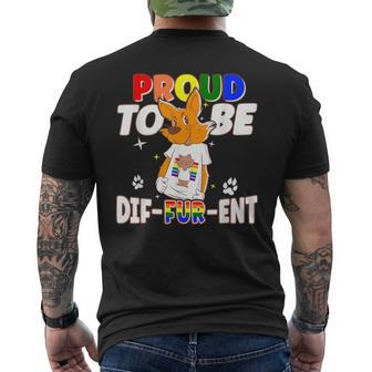 Gay Furries Proud To Be Different Fursuit Happy Furry Men's T-shirt Back Print - Thegiftio UK
