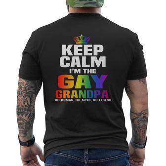 The Gay Grandpa Gay Lgbt Mens Back Print T-shirt | Mazezy