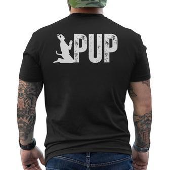 Gay Leather Lgbtq Human Pup Play Puppy Dog Pride Men's T-shirt Back Print - Monsterry