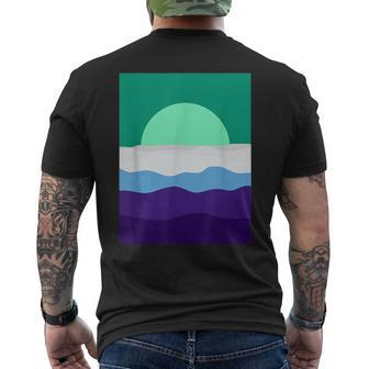 Gay Male Pride Horizon Vincian Sunset Subtle Lgbt Mlm Men's T-shirt Back Print - Monsterry