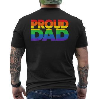 Gay Pride Proud Dad Lgbt Parent Father's Day Men's T-shirt Back Print - Monsterry UK