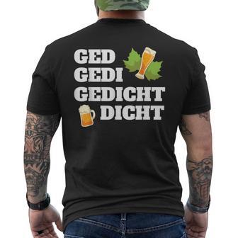 Gedi Word Game Firmgedi Taufdi Ged T-Shirt mit Rückendruck - Seseable