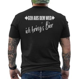 Geh Aus Dem Weg Ich Bring´S Bier Waiter's T-Shirt mit Rückendruck - Seseable