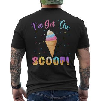 Gender Reveal I've Got The Scoop Ice Cream Themed Men's T-shirt Back Print - Monsterry UK