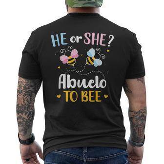 Gender Reveal He Or She Abuelo Matching Family Baby Party Men's T-shirt Back Print - Monsterry AU