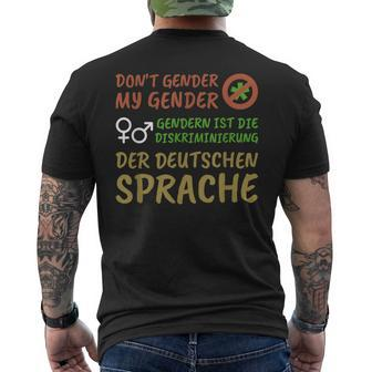 Genderwahn Genderdiktat Antigender Anti-Gender Language T-Shirt mit Rückendruck - Seseable