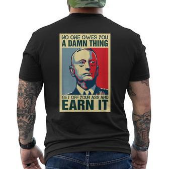 General Mattis Poster No One Owes You Military Men's T-shirt Back Print - Monsterry DE
