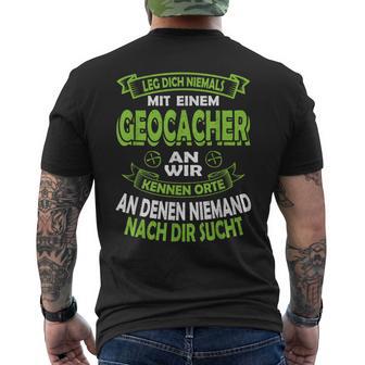 Geocacher Geocache Geocaching T-Shirt mit Rückendruck - Seseable