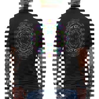 Geometric Shapes Colorful Circle Pattern Sacred Geometry Men's T-shirt Back Print - Thegiftio