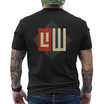 Geometrisches Kurzärmliges Herren-T-Kurzärmliges Herren-T-Shirt Schwarz mit stylisiertem Buchstaben-Design - Seseable
