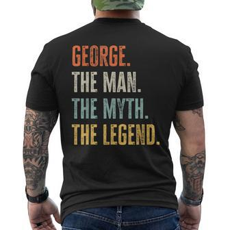 George Man Myth Legend Best Name George Men's T-shirt Back Print - Monsterry AU