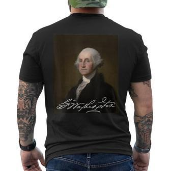George Washington 1St President Of The United States July 4 Men's T-shirt Back Print - Monsterry