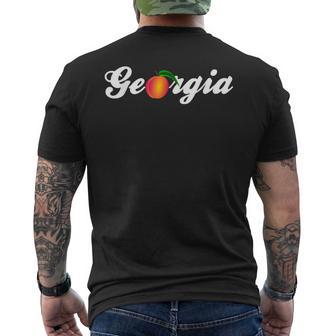 Georgia Peach Retro Vintage Typography Souvenir Men's T-shirt Back Print - Monsterry UK