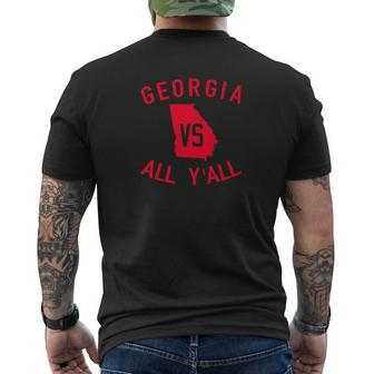 Georgia Vs All Yall Georgia Mens Back Print T-shirt - Thegiftio UK