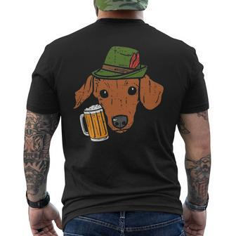 German Dachshund Oktoberfest Bavarian Weiner Sausage Dog Men's T-shirt Back Print | Mazezy CA