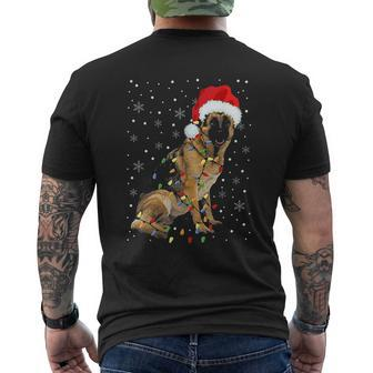 German Shepherd Christmas Santa Hat Christmas Dog Love Mens Back Print T-shirt | Seseable CA
