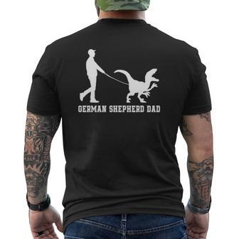 German Shepherd Dad Daddy Dinosaur Daddysaurus Mens Back Print T-shirt | Mazezy