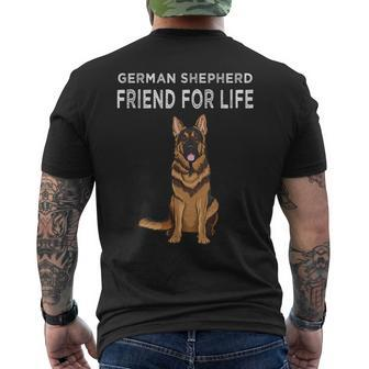 German Shepherd Friend For Life Dog Friendship Men's T-shirt Back Print - Thegiftio UK