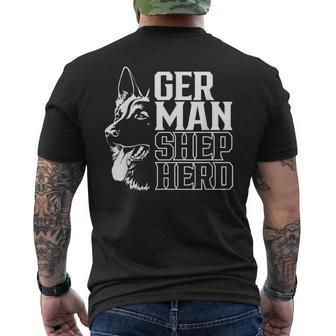 German Shepherd German Sheperd Dog Cute Pet Lover Men's T-shirt Back Print - Thegiftio UK