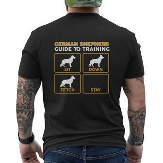 German Shepherd T-Shirt Guide To Training Mens Back Print T-shirt - Seseable