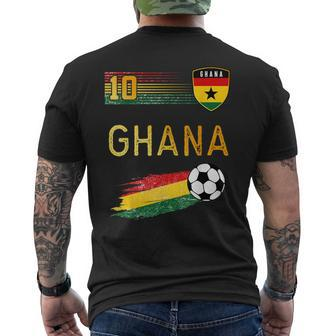 Ghana Soccer Ghanain Football Retro 10 Jersey Mens Back Print T-shirt - Thegiftio