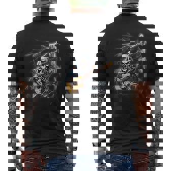 Ghost Guitar Cool Guitar Player Skeleton Hands Guitar Men's T-shirt Back Print | Seseable CA