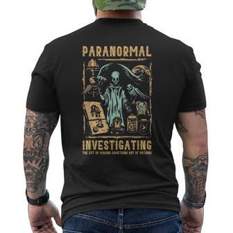 Ghost Hunting Investigator Paranormal Investigator Men's T-shirt Back Print | Mazezy