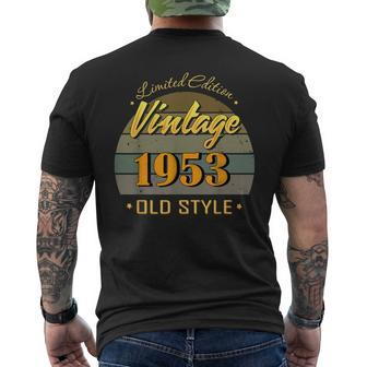 69 Year Old 69Th Birthday Decorations 1953 Vintage Men's T-shirt Back Print - Monsterry AU