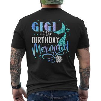 Gigi Of The Birthday Mermaid Family Matching Party Squad Men's T-shirt Back Print | Seseable CA