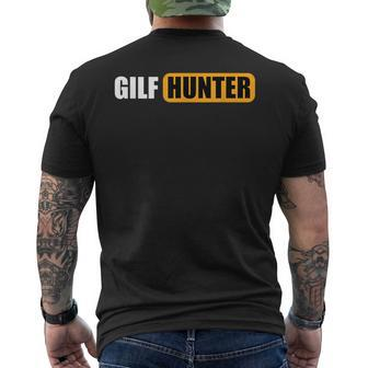 GILF Hunter Schwarzes Kurzärmliges Herren-T-Kurzärmliges Herren-T-Shirt, Lustiges Design in Gelb und Weiß - Seseable