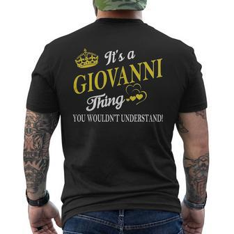 Giovanni Shirts It's A Giovanni Thing You Wouldn't Understand Name Shirts Mens Back Print T-shirt - Thegiftio UK