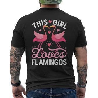 This Girl Loves Flamingos Pink Flamingo Lovers Men's T-shirt Back Print | Mazezy