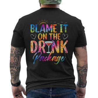 Girls Cruise Blame It On The Drink Package Drinking Booze Men's T-shirt Back Print - Monsterry