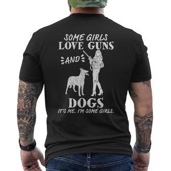 Some Girls Love Guns And Dogs Female Pro Gun Men's T-shirt Back Print - Monsterry UK