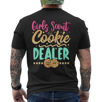 Girls Scout Cookie Dealer Scouting Family Matching Men's T-shirt Back Print - Seseable