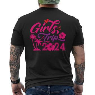 Girls Trip 2024 Warning Girls Trip Girls Weekend Trip 2024 Men's T-shirt Back Print - Monsterry
