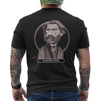 Giuseppe Verdi Italian Opera Composer Men's T-shirt Back Print - Monsterry CA