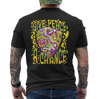 Give Peace A Chance Ladies Children Men Men's T-shirt Back Print - Monsterry DE