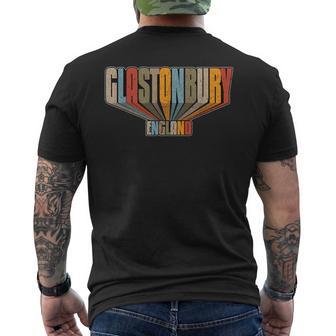 Glastonbury Somersete Vintage Distressed Men's T-shirt Back Print - Monsterry CA