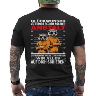 Glückwunsch Zu Dein Flucht Aus Der Anstalt Meerkat T-Shirt mit Rückendruck - Seseable