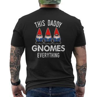 Gnome For Daddy Garden Gnome Saying Mens Back Print T-shirt | Mazezy