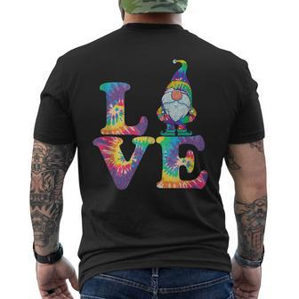 Gnome Love Hippie Gnomes Tie Dye Retro Style Vintage Peace Mens Back Print T-shirt - Thegiftio UK