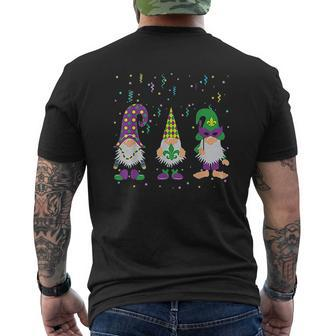 Gnomes Mardi Gras Mens Back Print T-shirt - Thegiftio UK