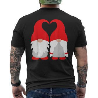 Gnomes Valentine's Day Couple Matching Gnomes Valentines Mens Back Print T-shirt - Thegiftio UK