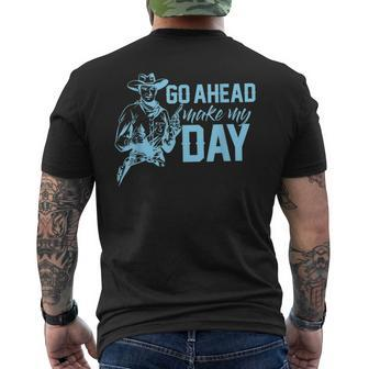 Go Ahead Make My Day Cowboy For Men Texas Cowboy Men's T-shirt Back Print - Monsterry AU