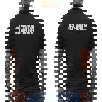 Go Away On Mens Back Print T-shirt - Thegiftio UK