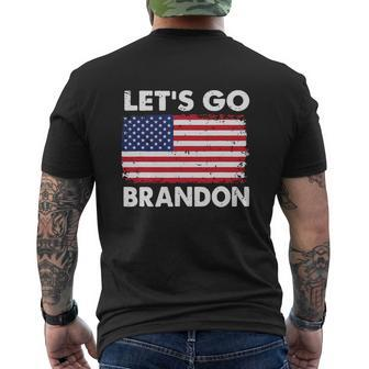 Lets Go Brandon Lets Go Brandon Flag V3 Mens Back Print T-shirt - Thegiftio UK