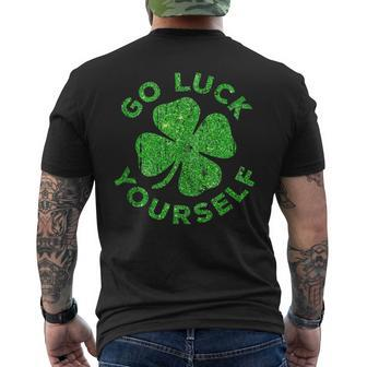 Go Luck Yourself St Patrick Day Men's T-shirt Back Print - Monsterry DE